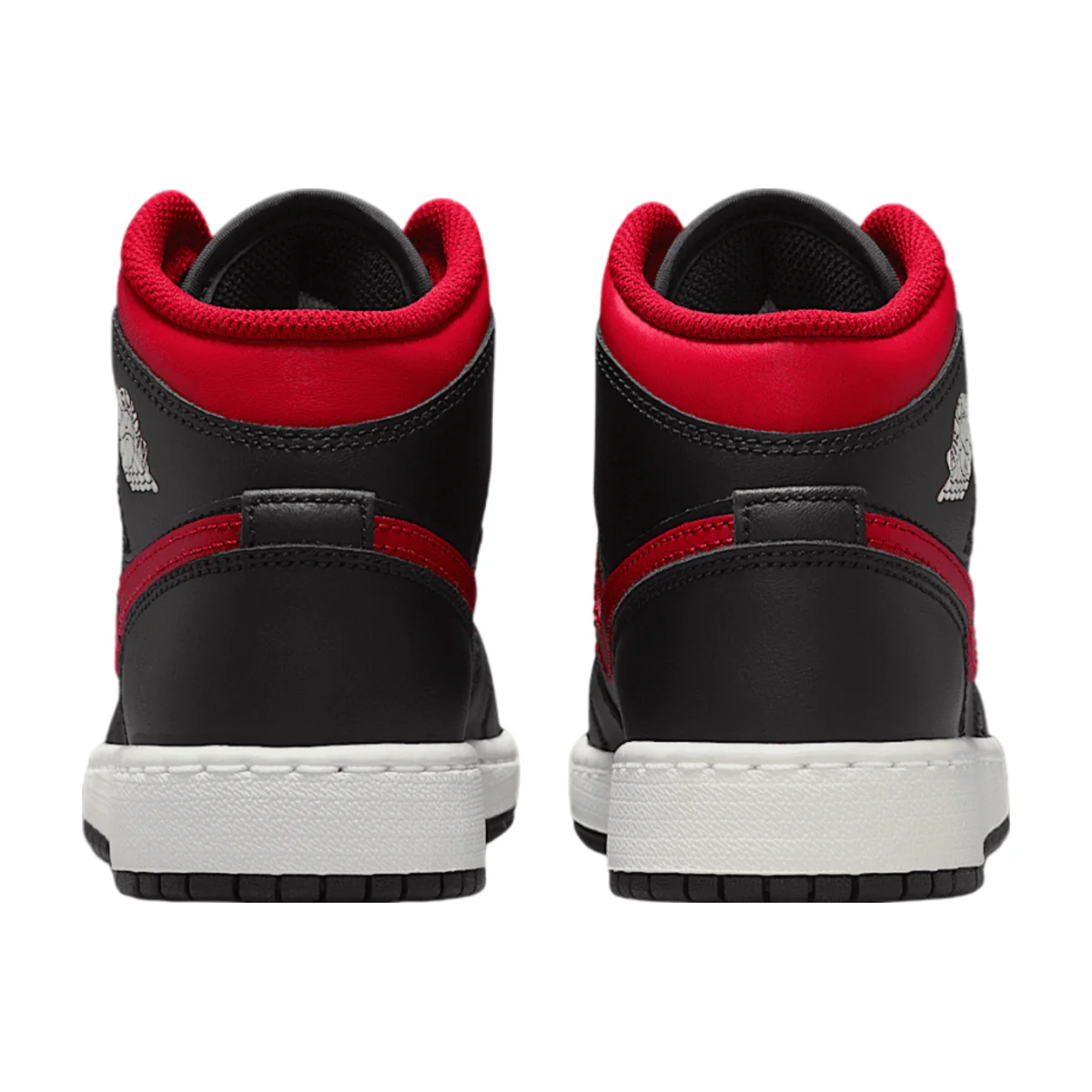 Jordan 1 Mid Black Summit White Varsity Red (GS) - Image 4