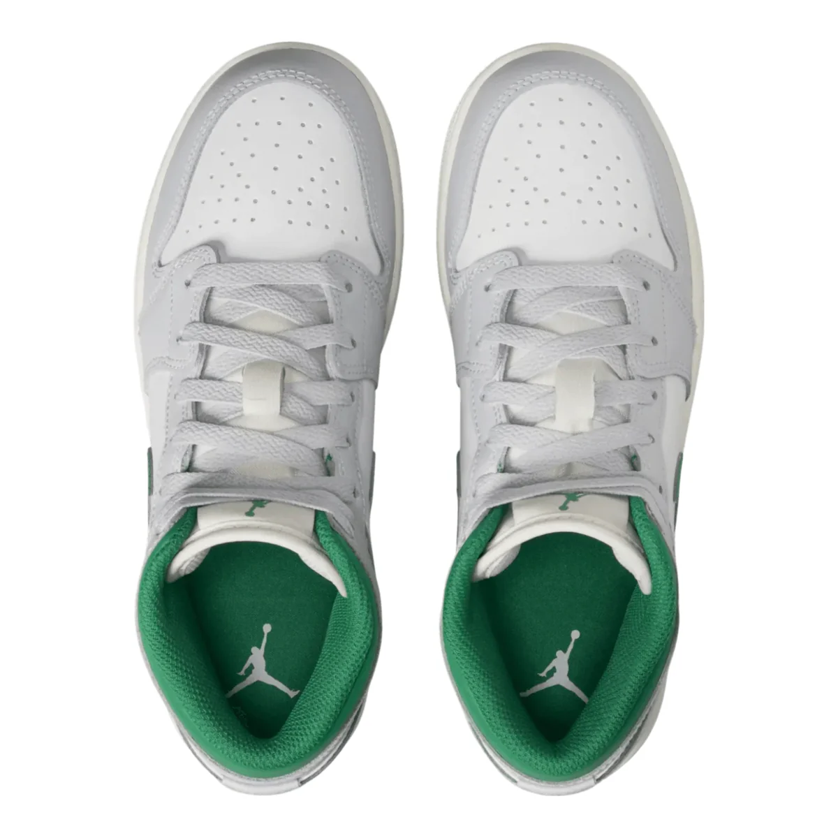 Jordan 1 Mid White Pure Platinum Pine Green (GS) - Image 3