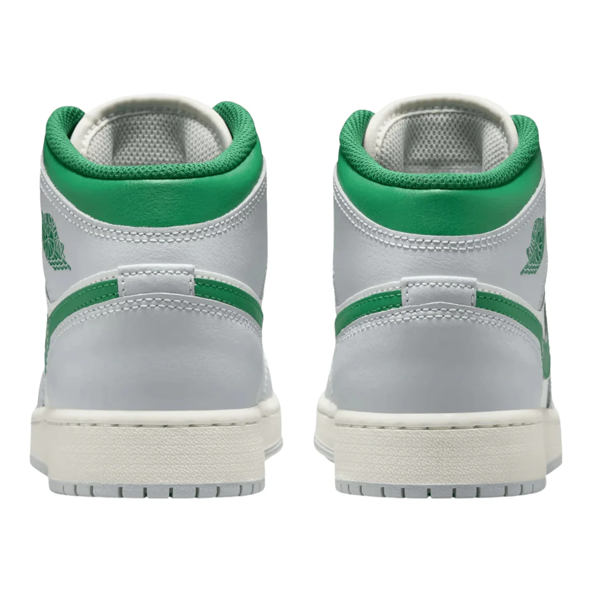 Jordan 1 Mid White Pure Platinum Pine Green (GS) - Image 4