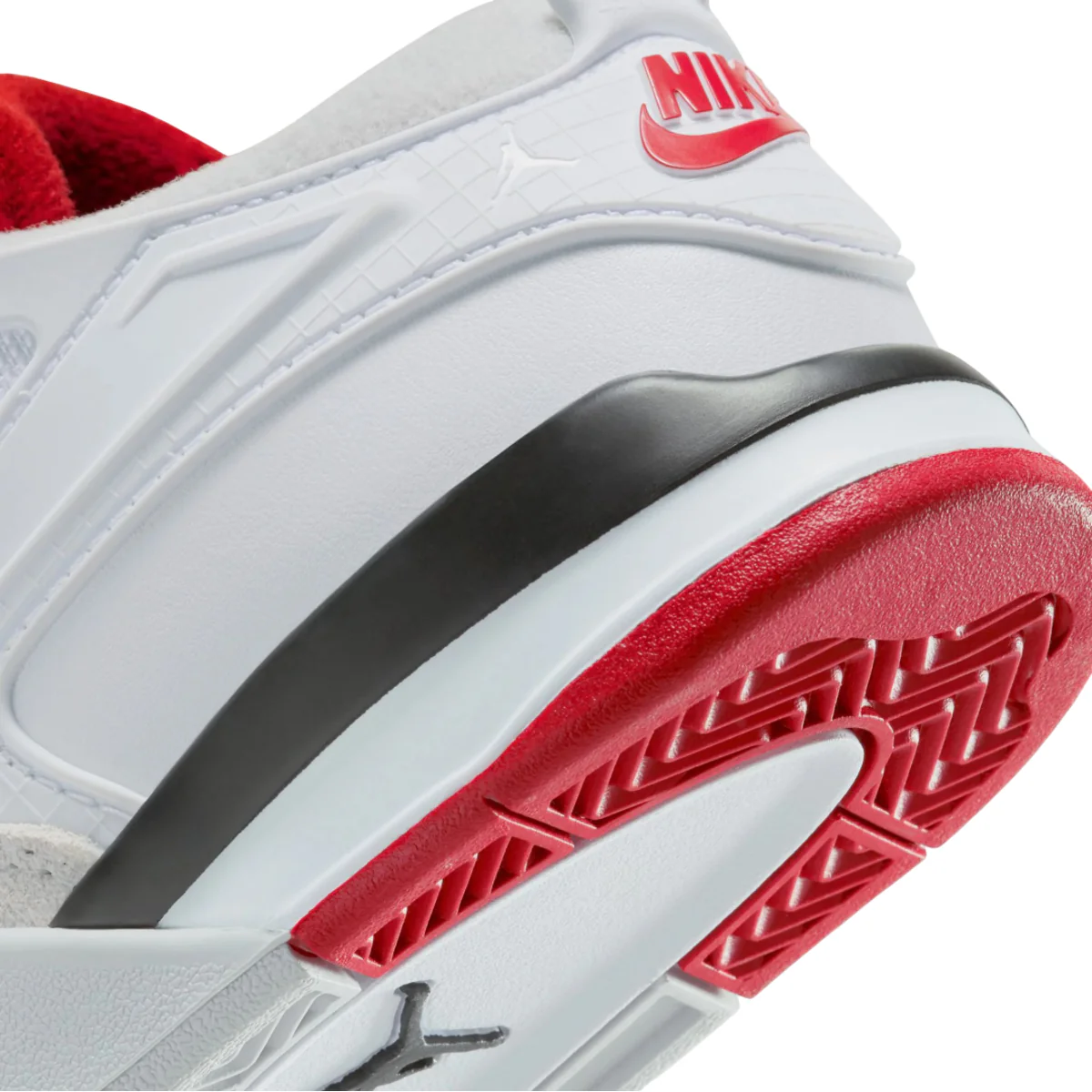 Jordan 4 RM White Black Neutral Grey Varsity Red (PS) - Image 4