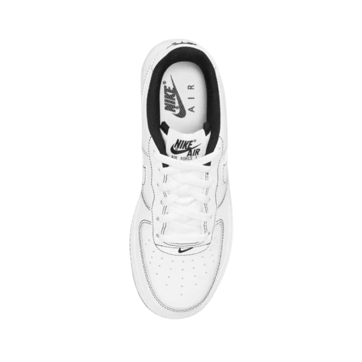 Nike Air Force 1 Low 07 Contrast Stitch White Black (GS) - Image 4