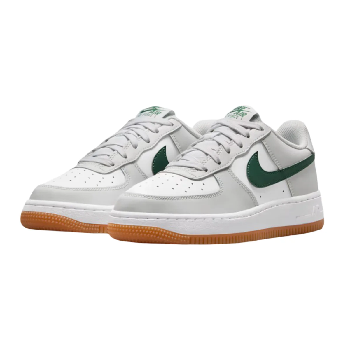 Nike Air Force 1 Low Photon Dust Fir Gum Medium Brown White (GS) - Image 3